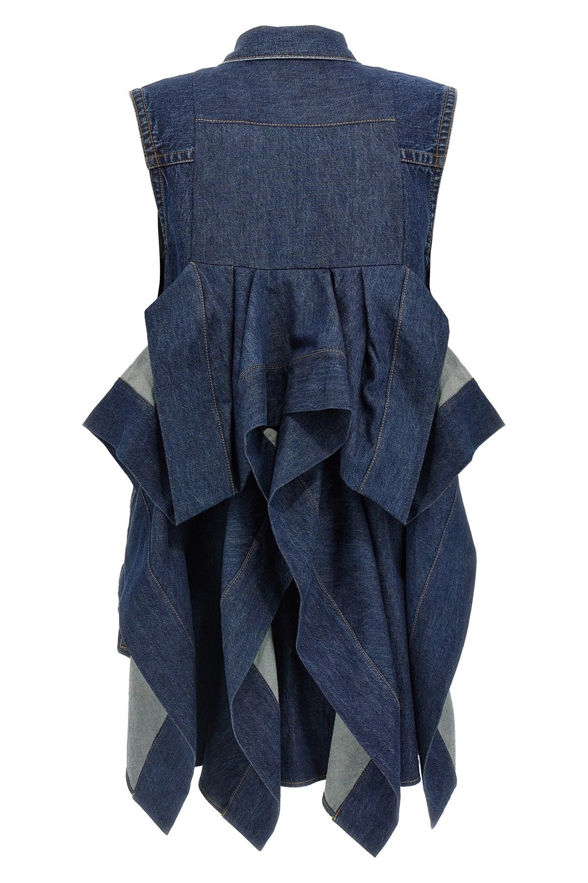 Sacai Women Ruffled Denim Dress - 2