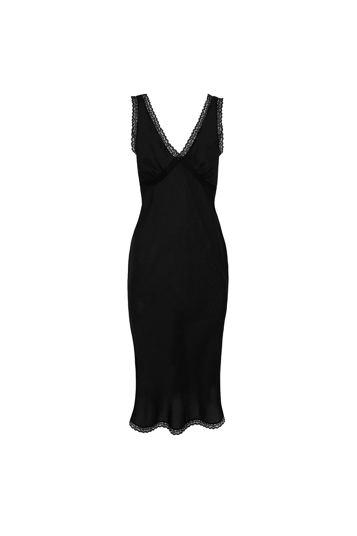 The Iris Slip: Cotton Voile Black - 8