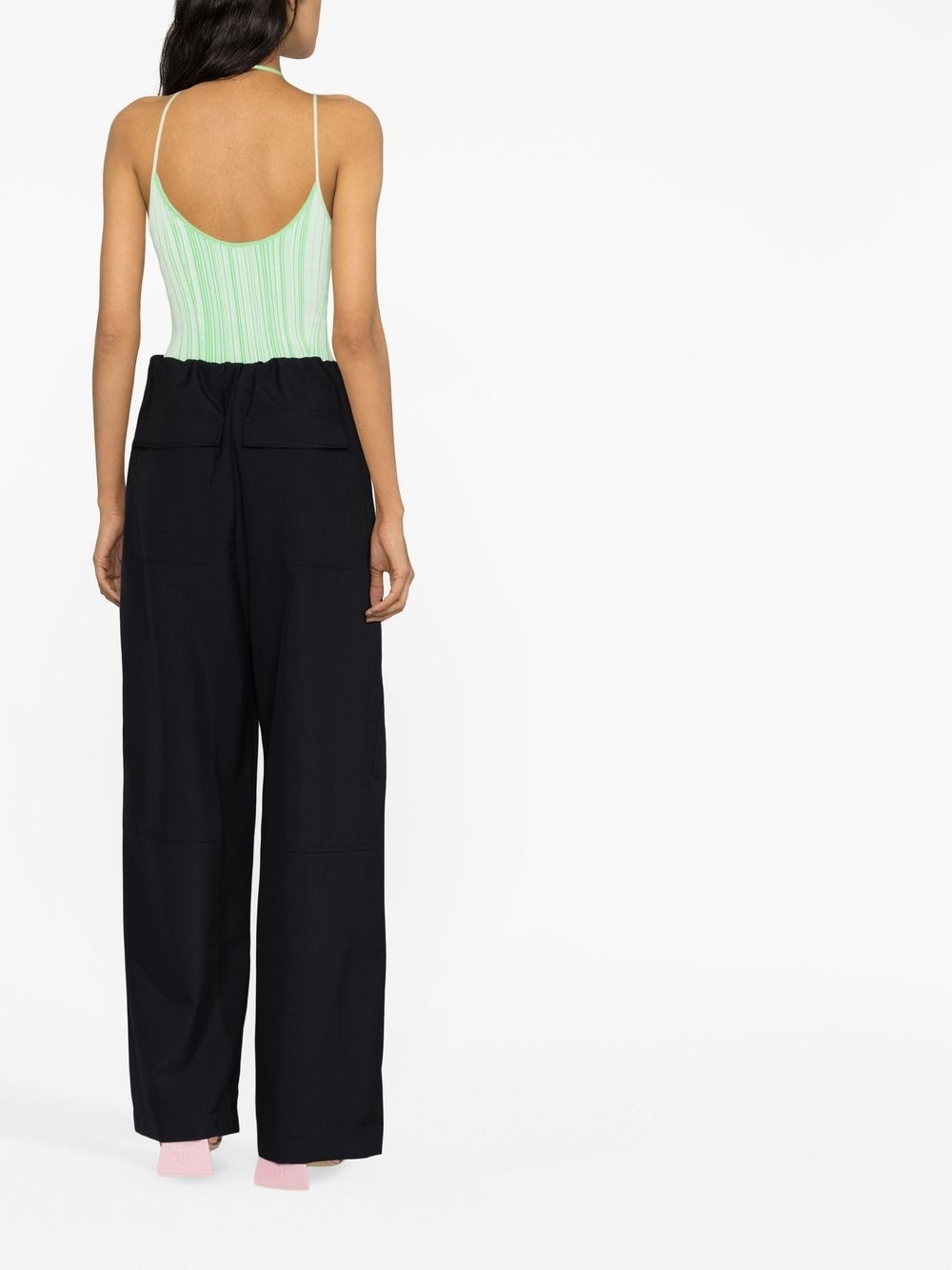 high-waisted straight-leg trousers - 3