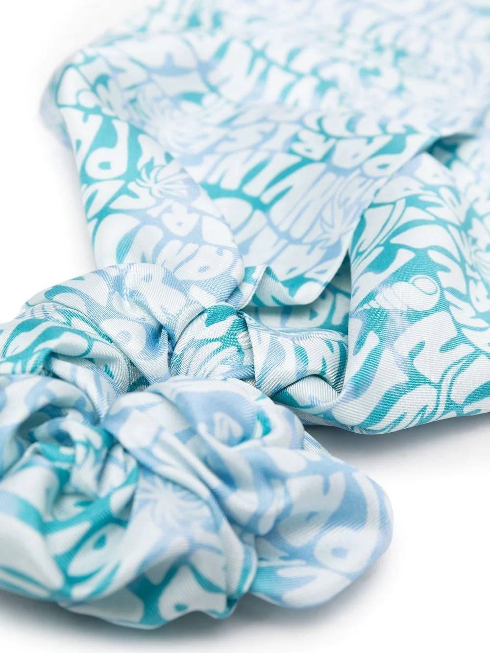 logo-print knot-detailed scrunchie - 2