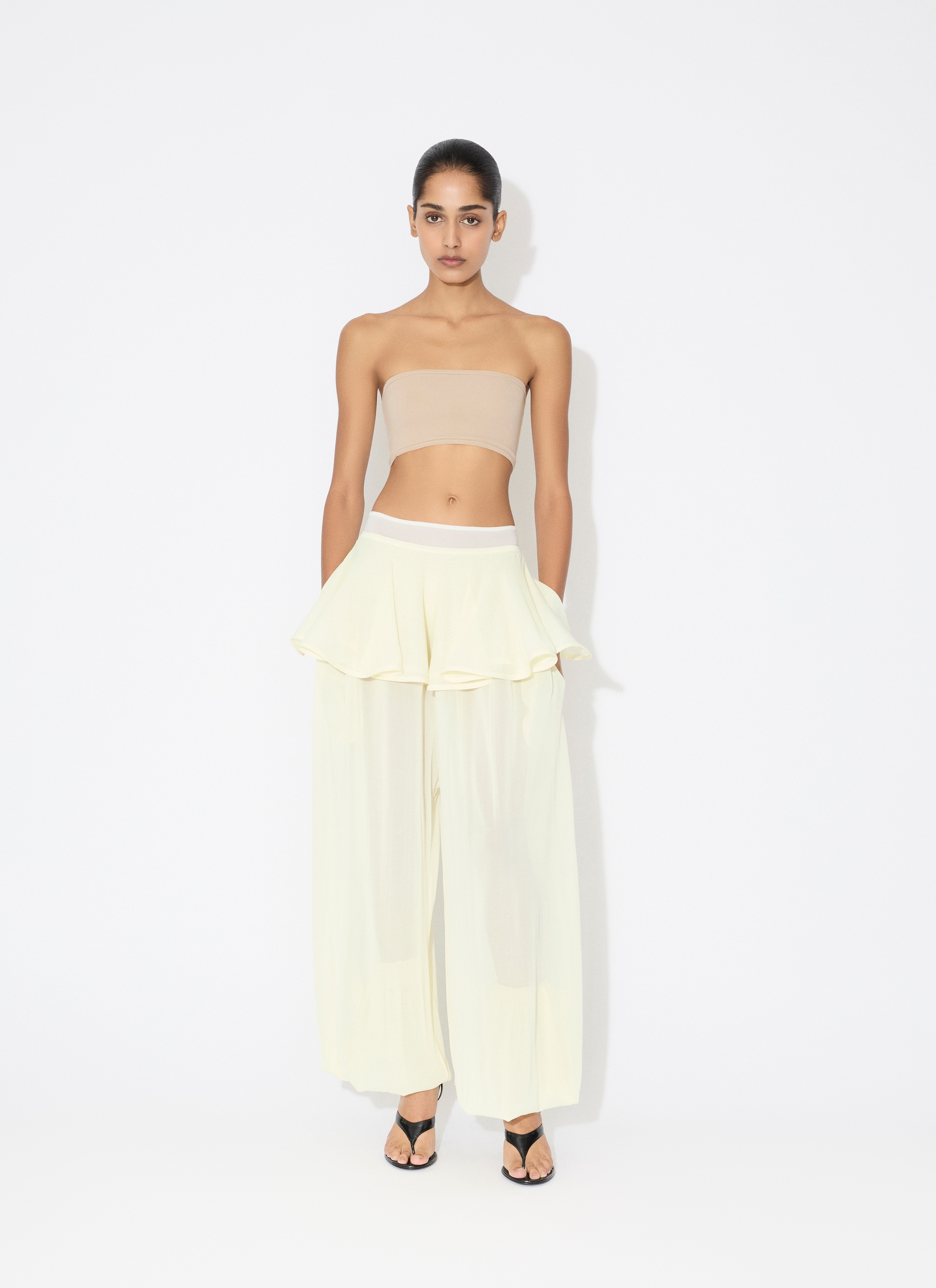 KNIT PEPLUM PANTS - 2