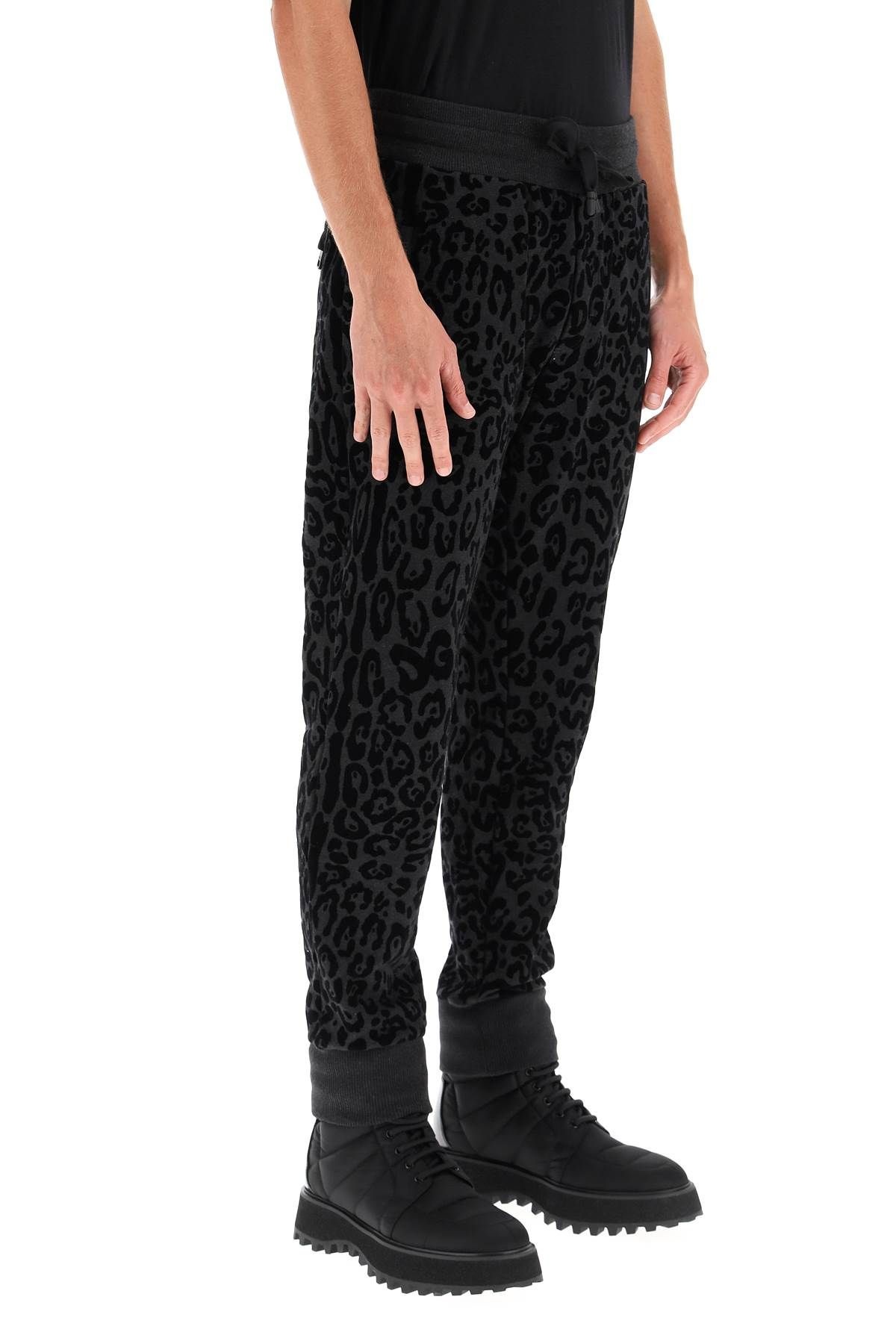 FLOCKED LEOPARD JOGGERS - 3