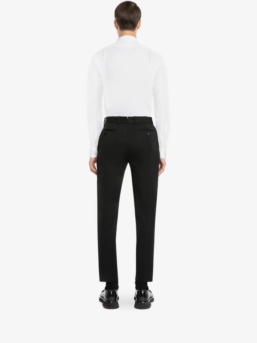 Tailored Cigarette Trousers in Black - 4
