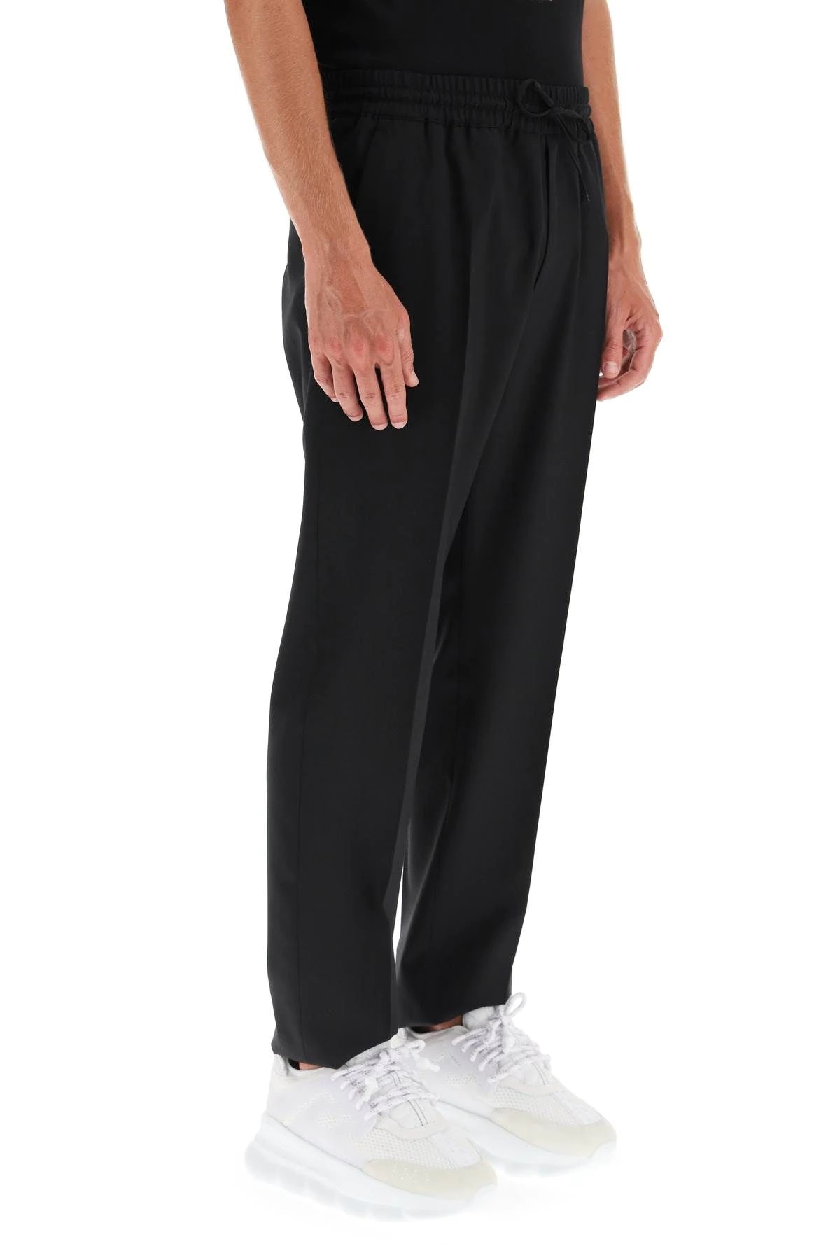 INFORMAL WOOL TROUSERS WITH EMBROIDERY - 3