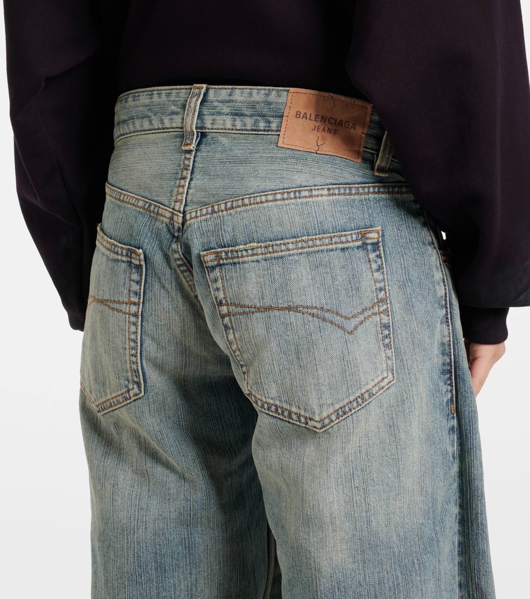 Mid-rise wide-leg jeans - 6