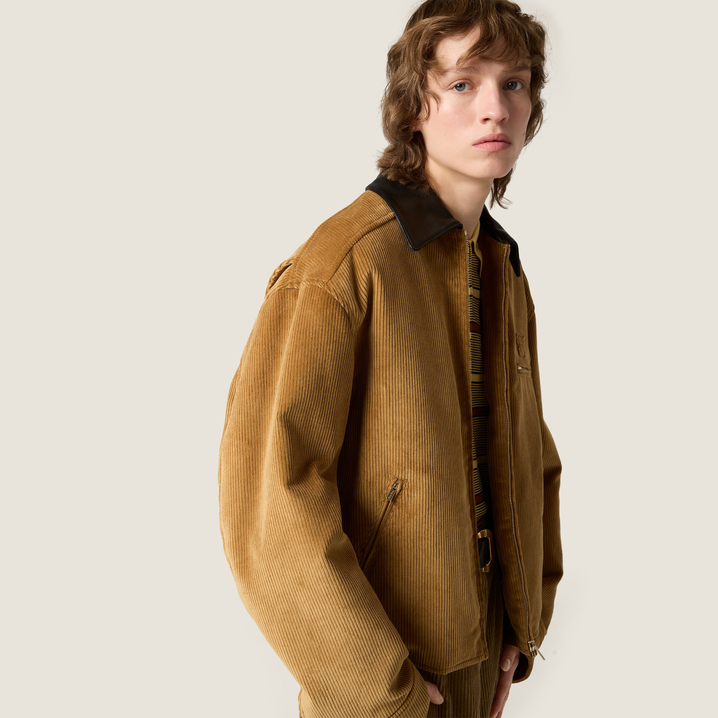 Padded corduroy blouson - 5