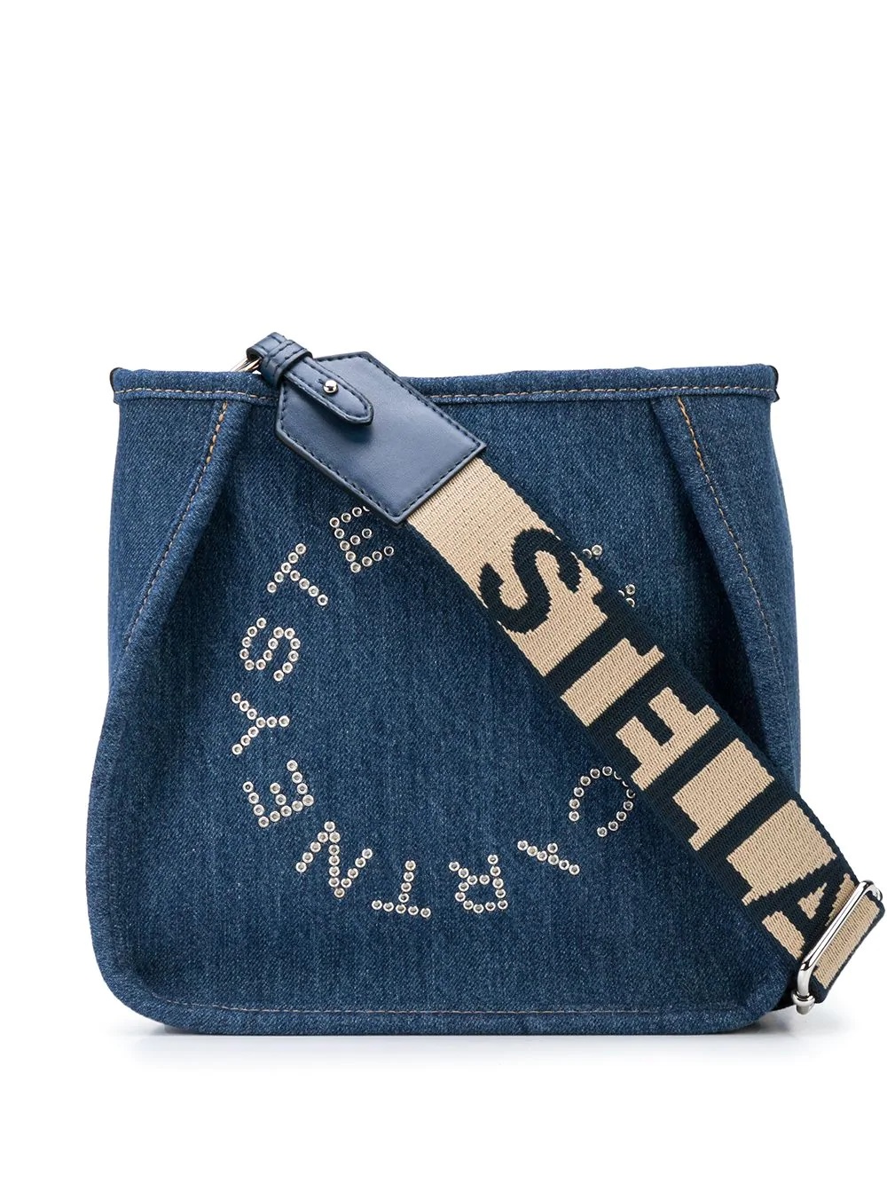 Stella Logo denim shoulder bag - 1