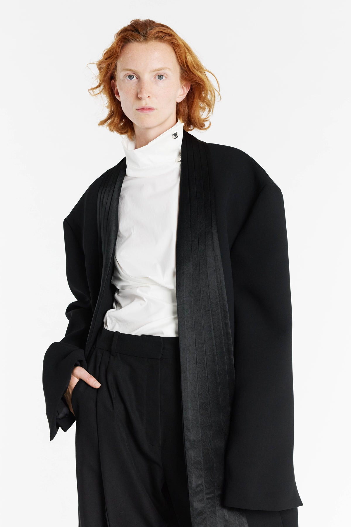 CUMMERBUND COLLAR TUXEDO JACKET BLACK - 6