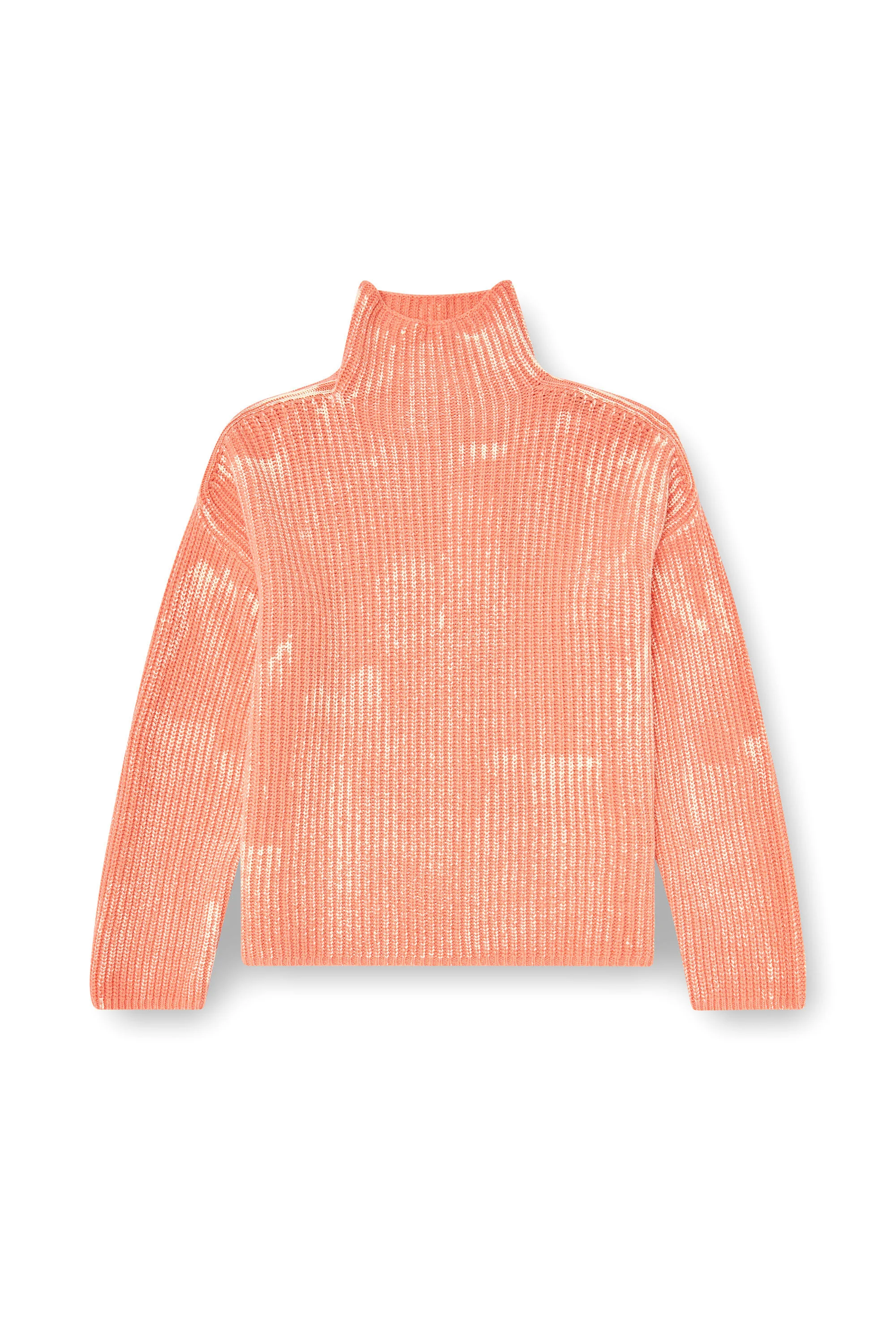 FUNNEL-NECK JUMPER IN RIBBED WOOL BLEND - 1