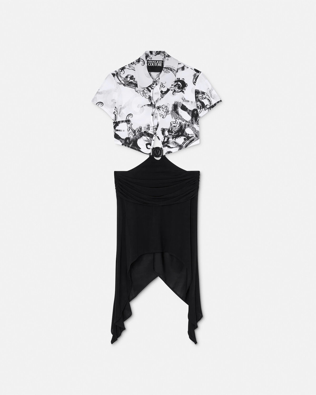 Watercolor Couture Cutout Shirt Dress - 1