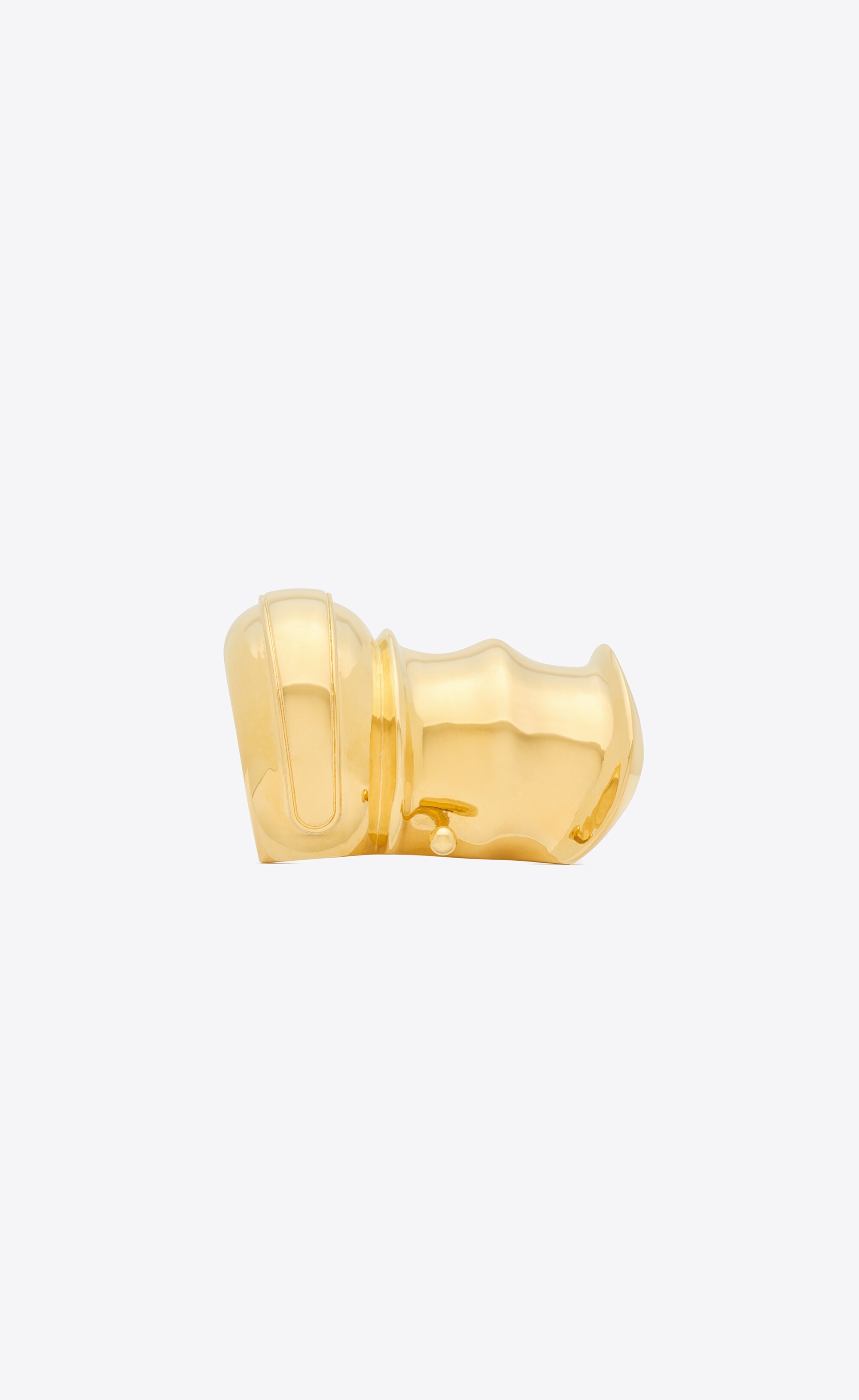 organic bumpy scarf ring in metal - 4
