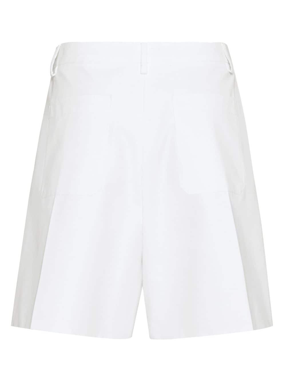 straight leg cotton shorts - 2