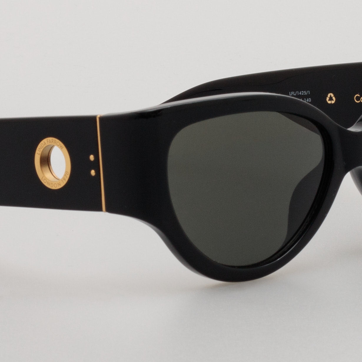 CONNIE CAT EYE SUNGLASSES IN BLACK - 4