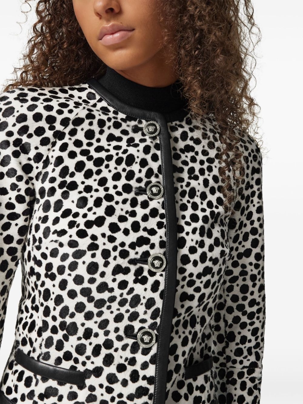 animal-print fitted jacket - 5