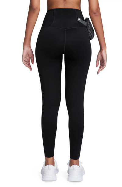 Nike Go Trail High Waist Pocket Leggings with Detachable Pack in Black/Dk Smoke Grey outlook