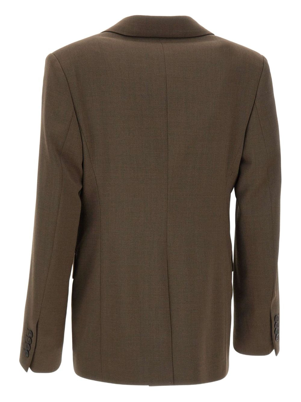 Delilah padded-shoulder two-button blazer - 2