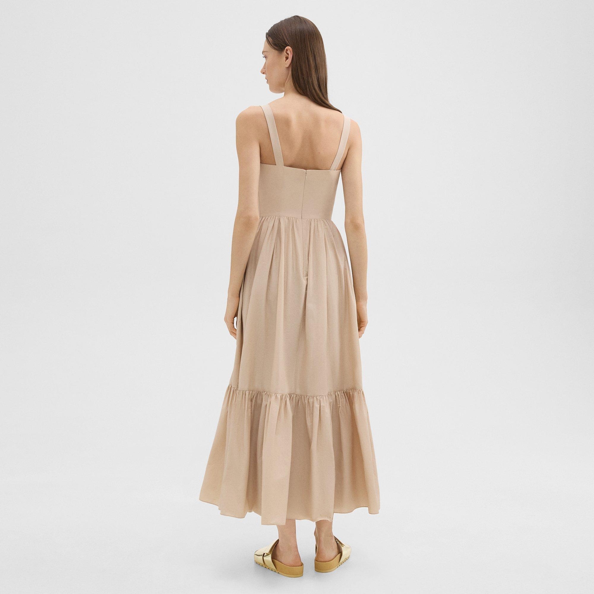 Tiered Sleeveless Dress in Cotton-Blend - 4