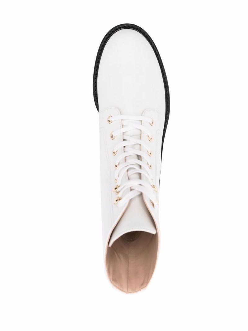 lace-up leather ankle boots - 8