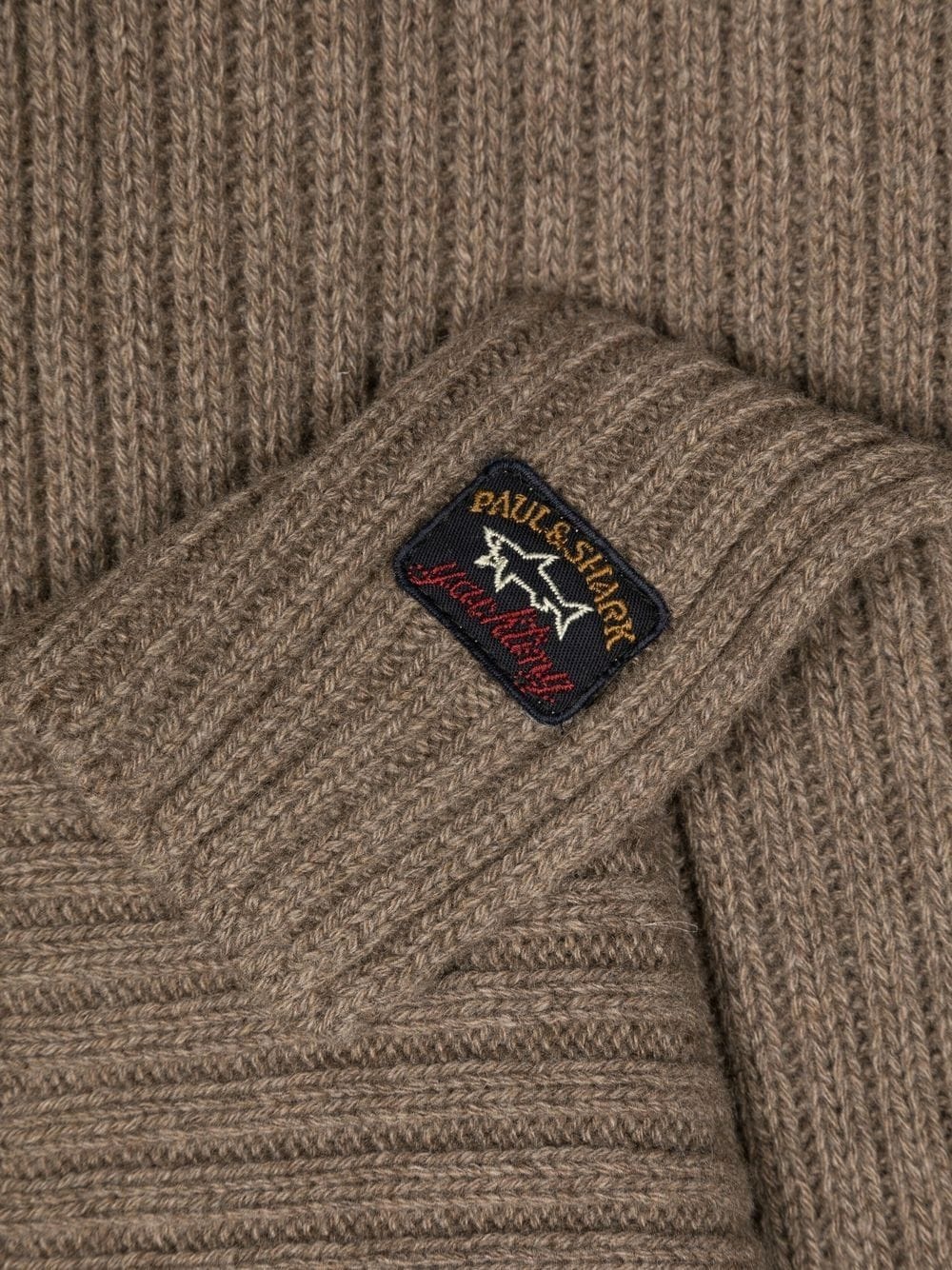 logo-patch cashmere scarf - 3