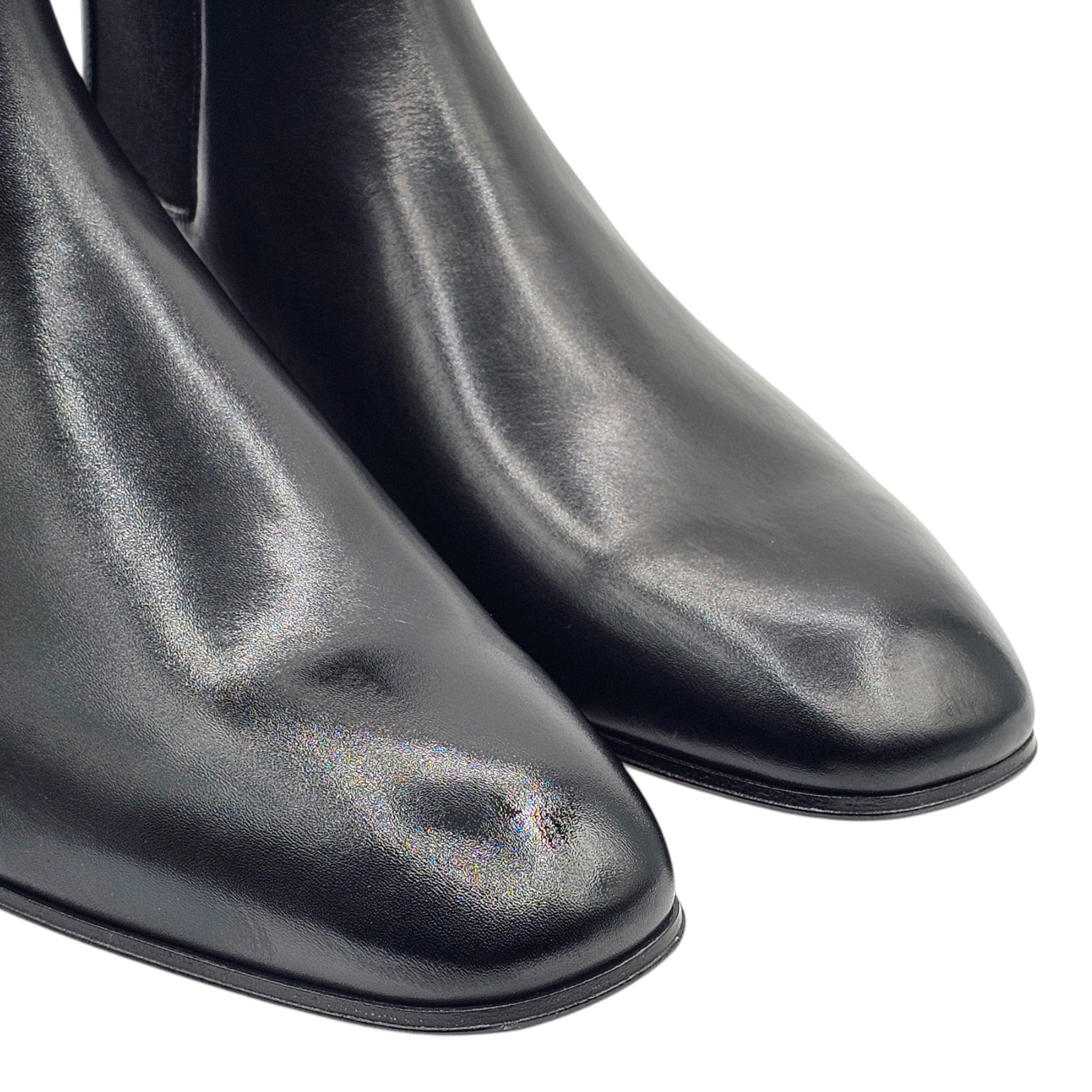 Christian Louboutin Samson Flat Boots - Leather - Black - EU 40 / US 7 - 5