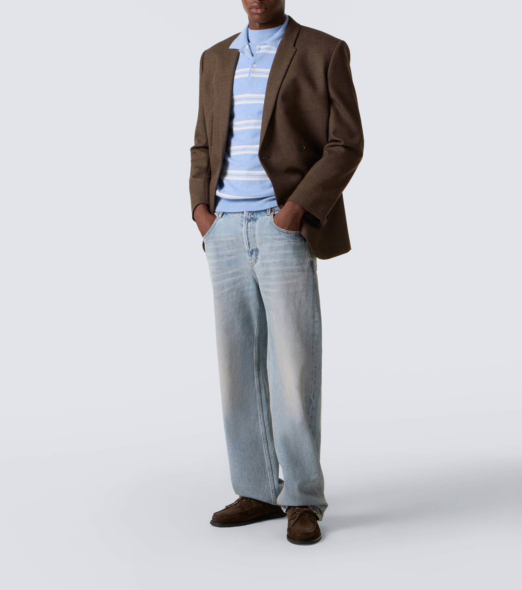 Mr Swansea striped cashmere polo sweater - 2