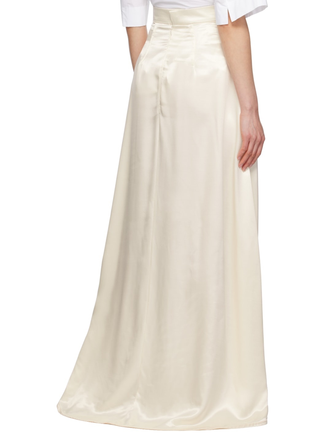 White A-Line Maxi Skirt - 3