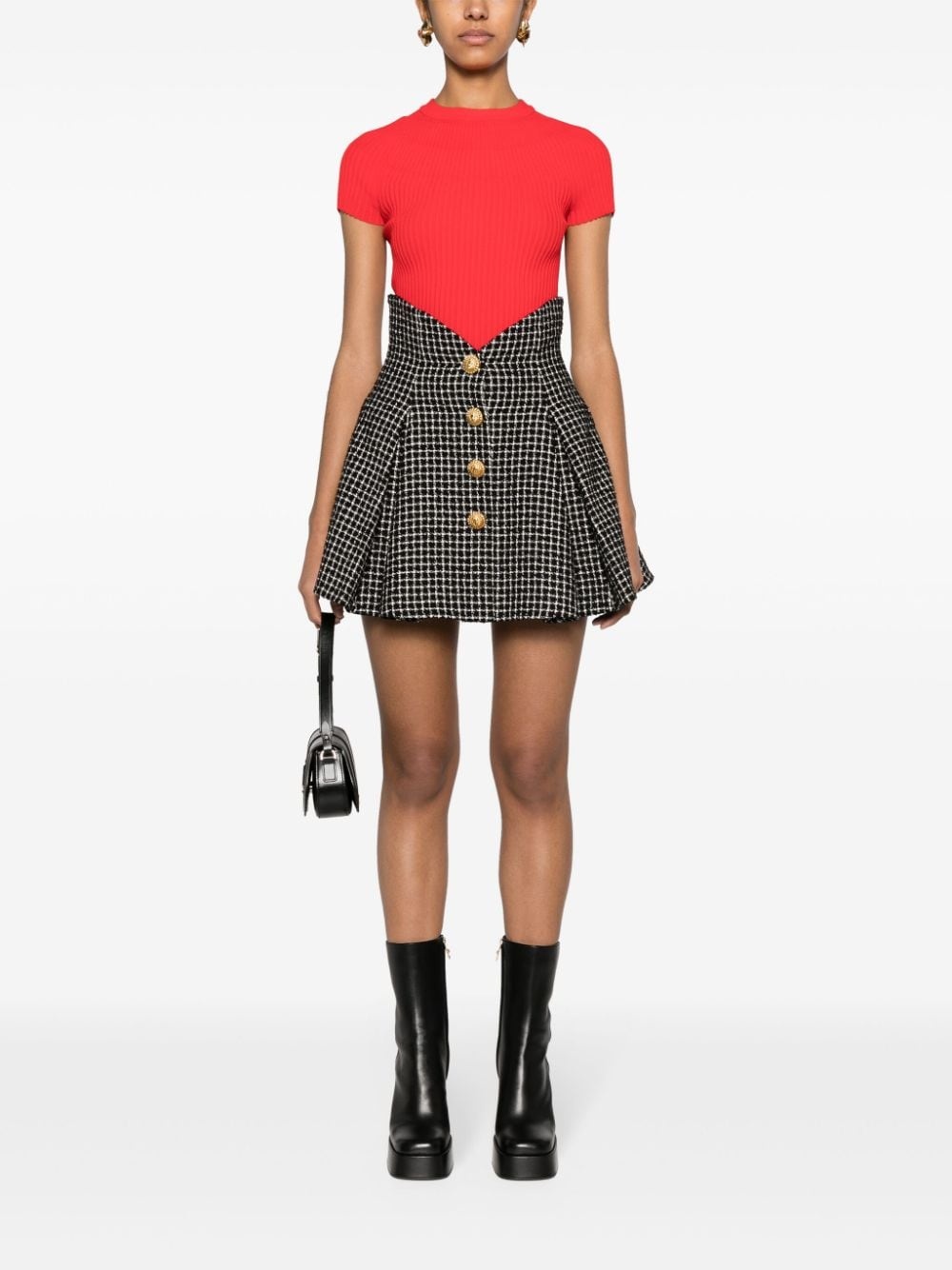 tweed tulip mini skirt - 2
