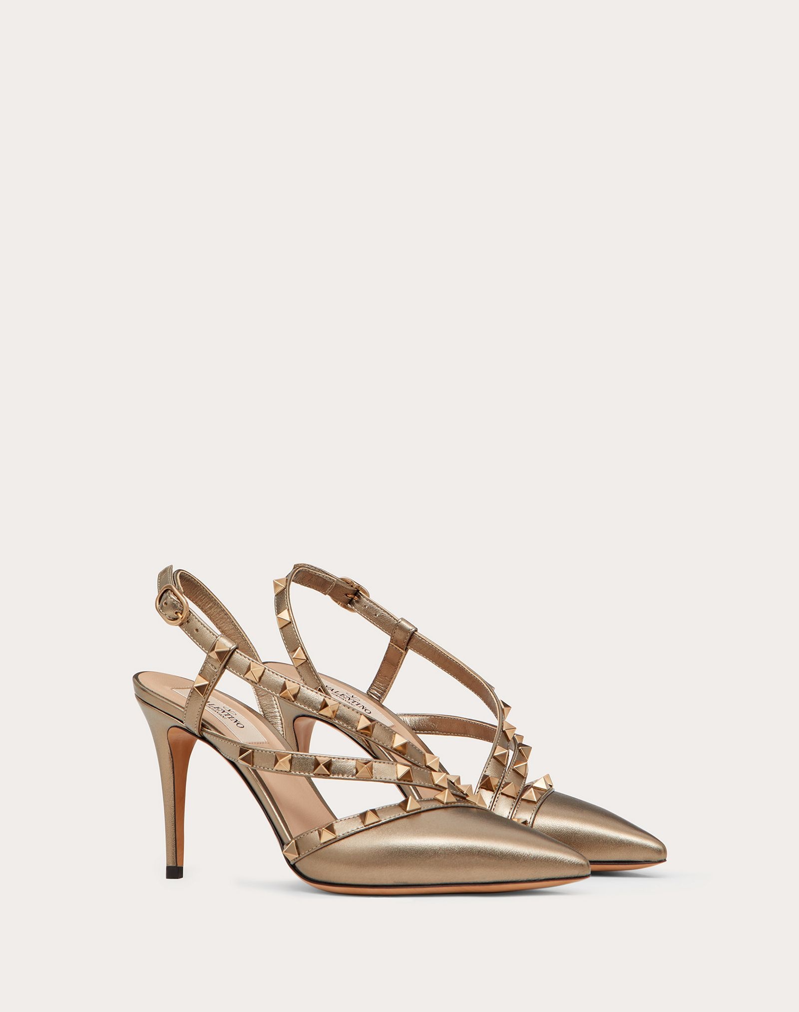 Rockstud Metallic Slingback Pump 90 mm - 2