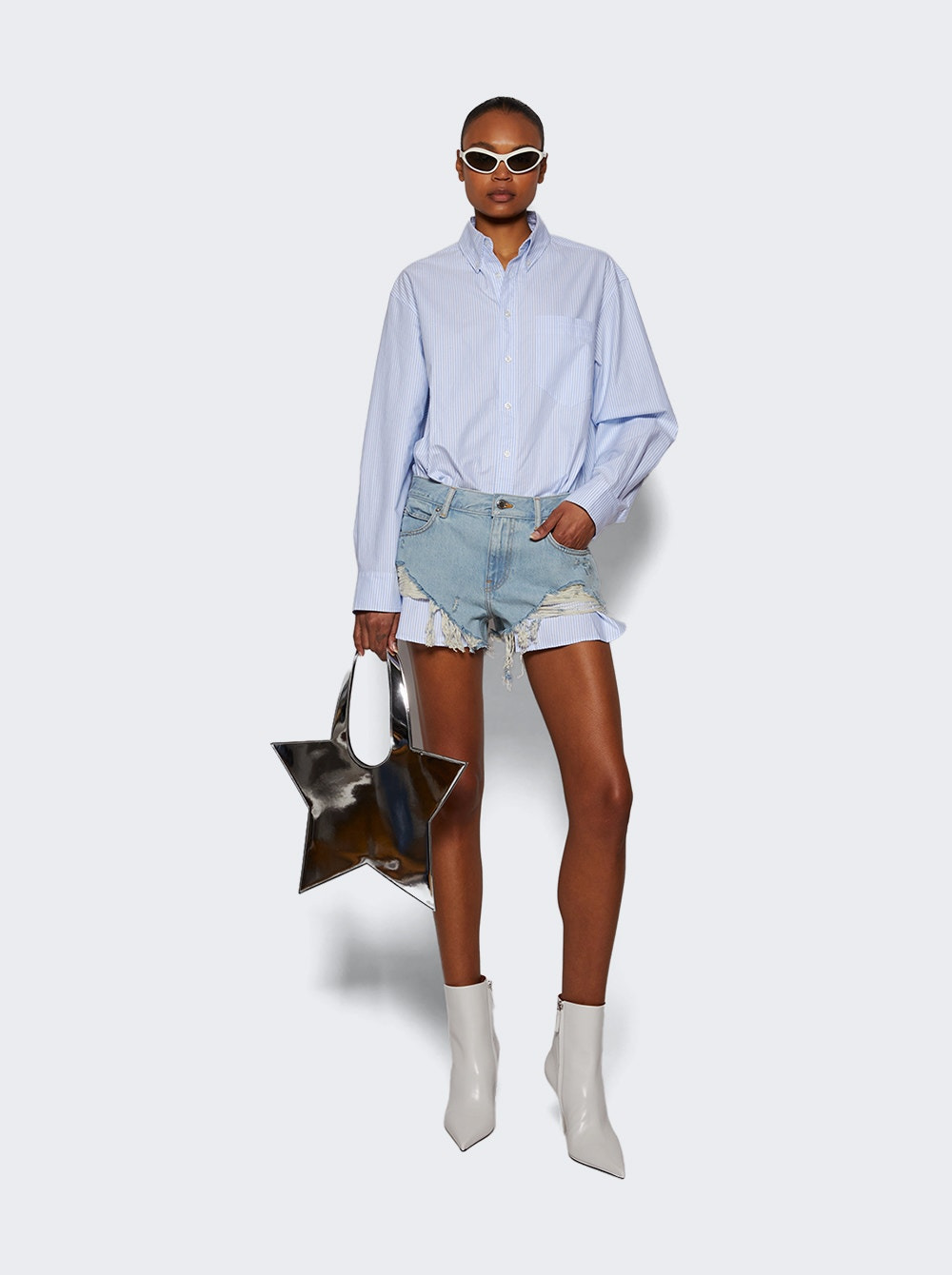 Barbara Bootie White Nappa Leather - 3