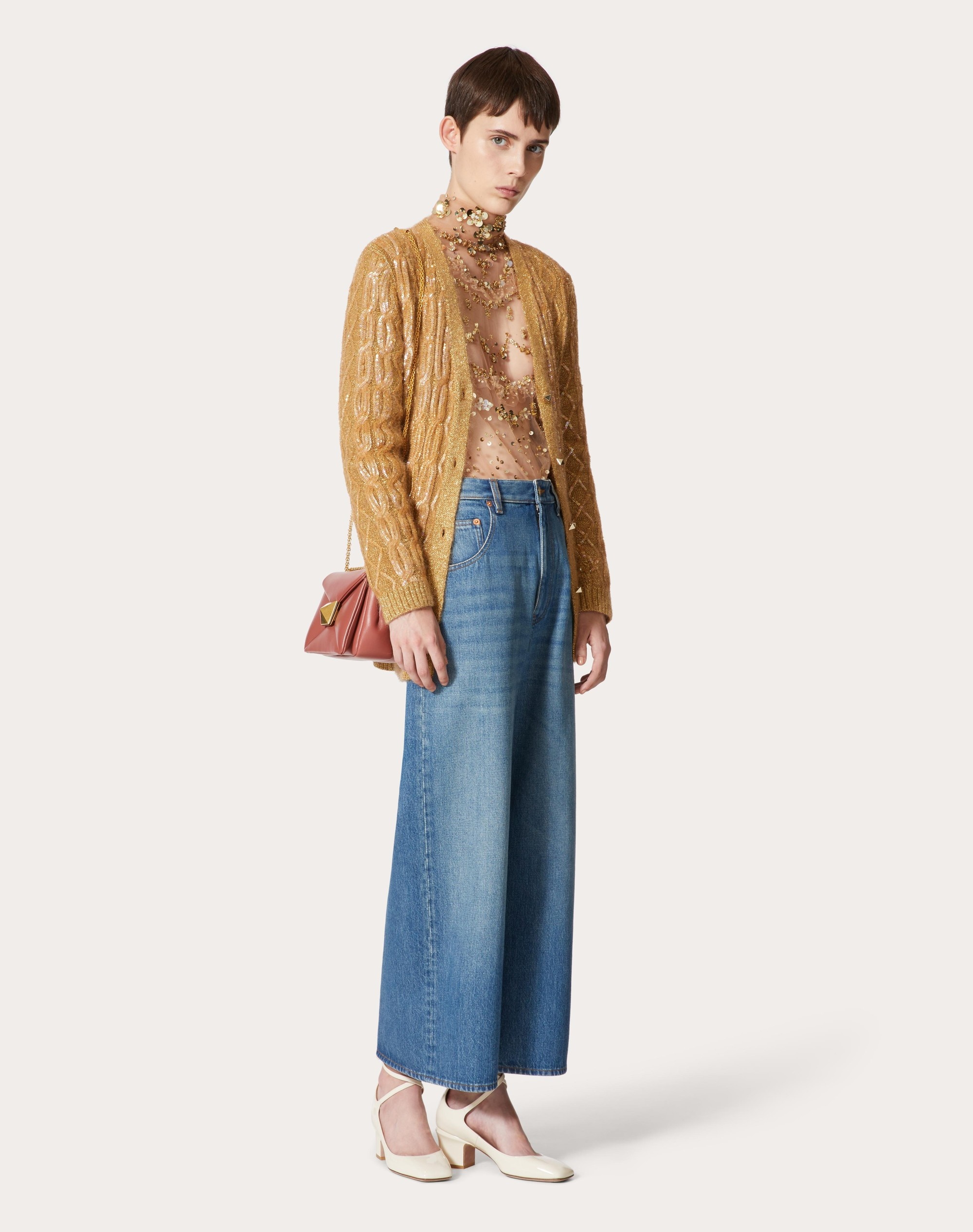 EMBROIDERED MOHAIR LUREX CARDIGAN - 2
