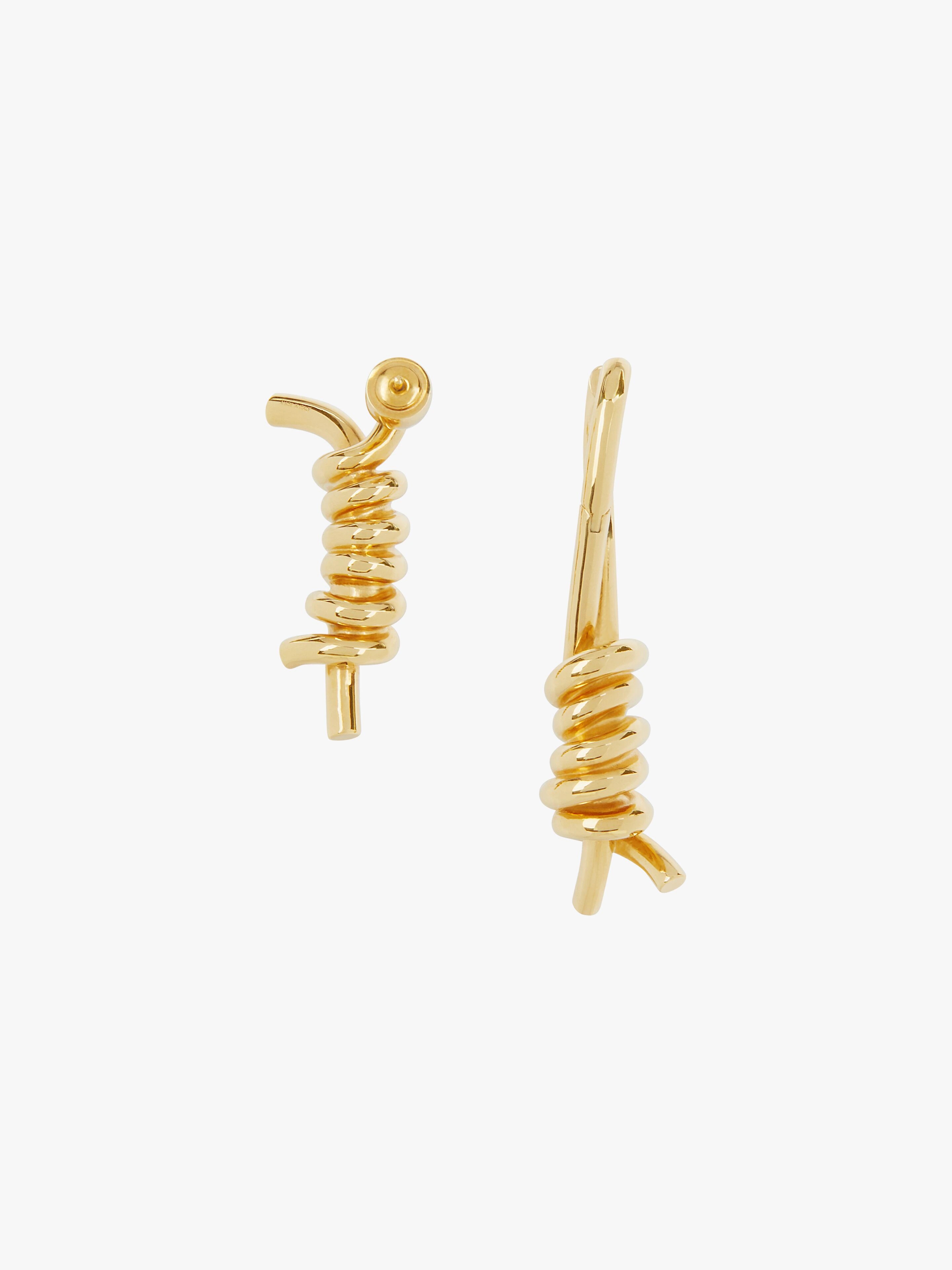 TWISTED ASYMMETRICAL EARRING IN METAL - 5