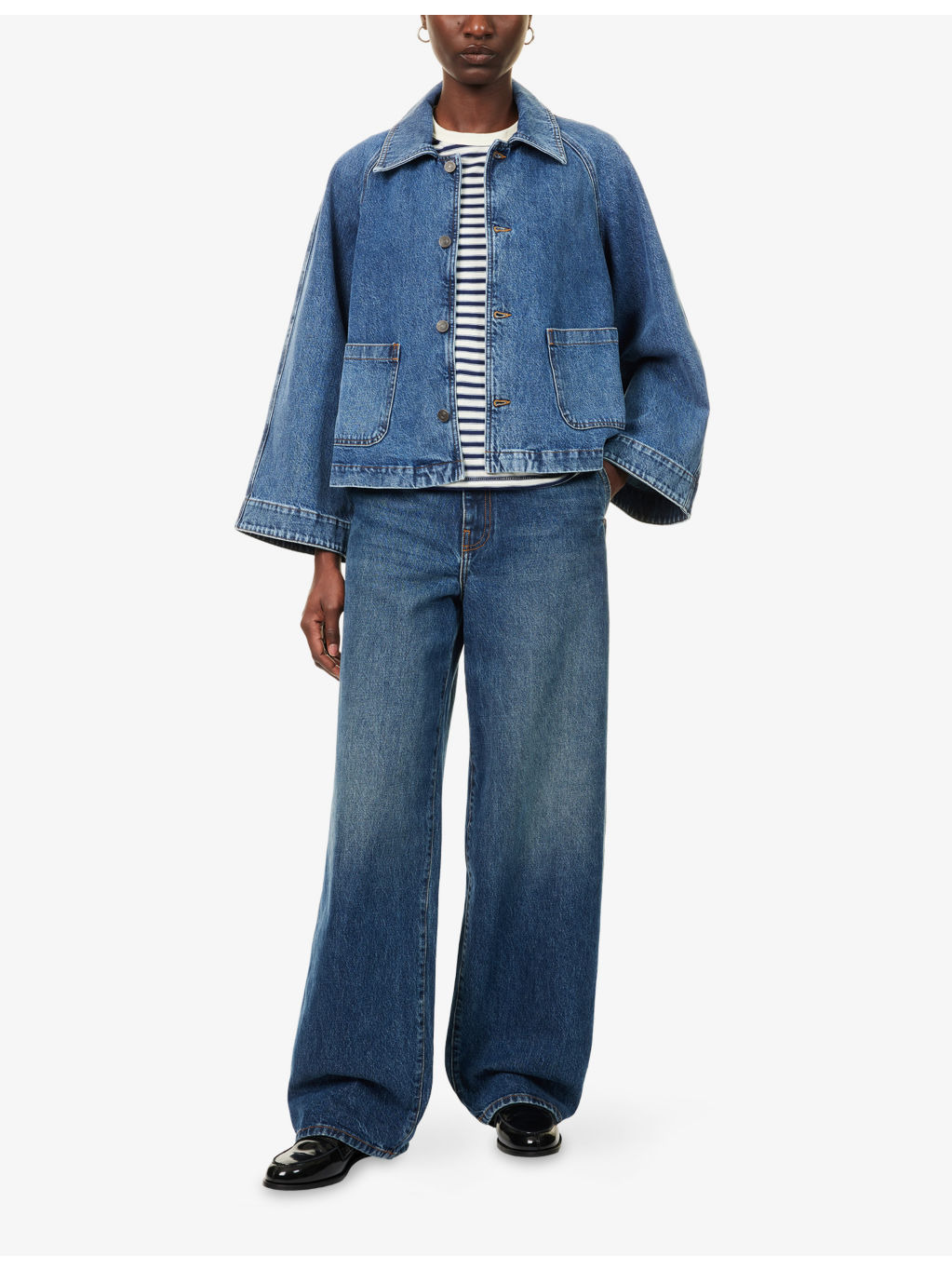 The Swing Raglan-Sleeves Denim Jacket - 2