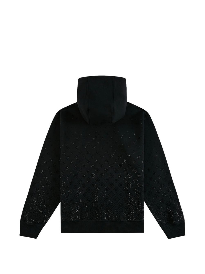CASABLANCA Crystal Monogram zip-up hoodie outlook