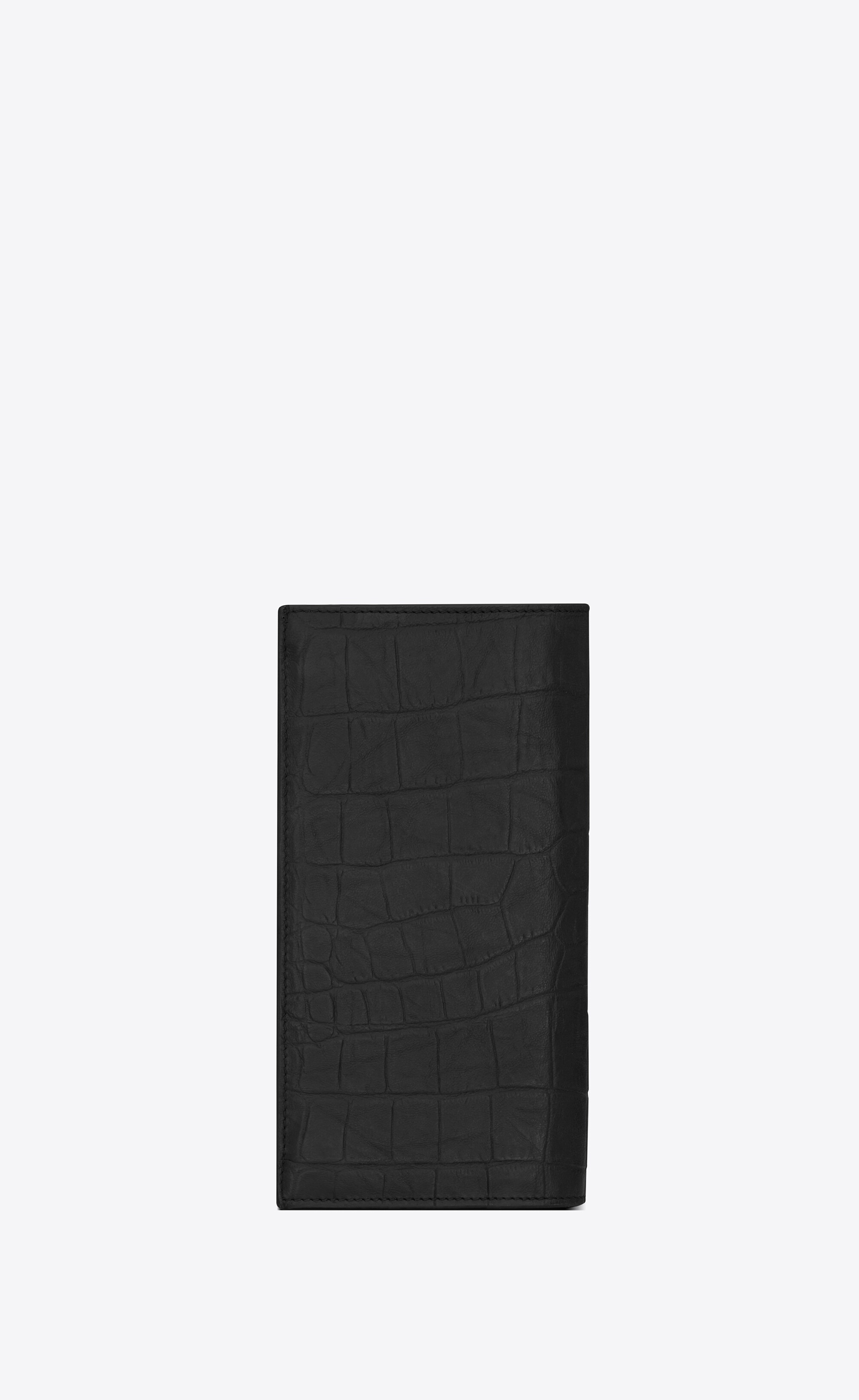 cassandre continental wallet in crocodile embossed leather - 2