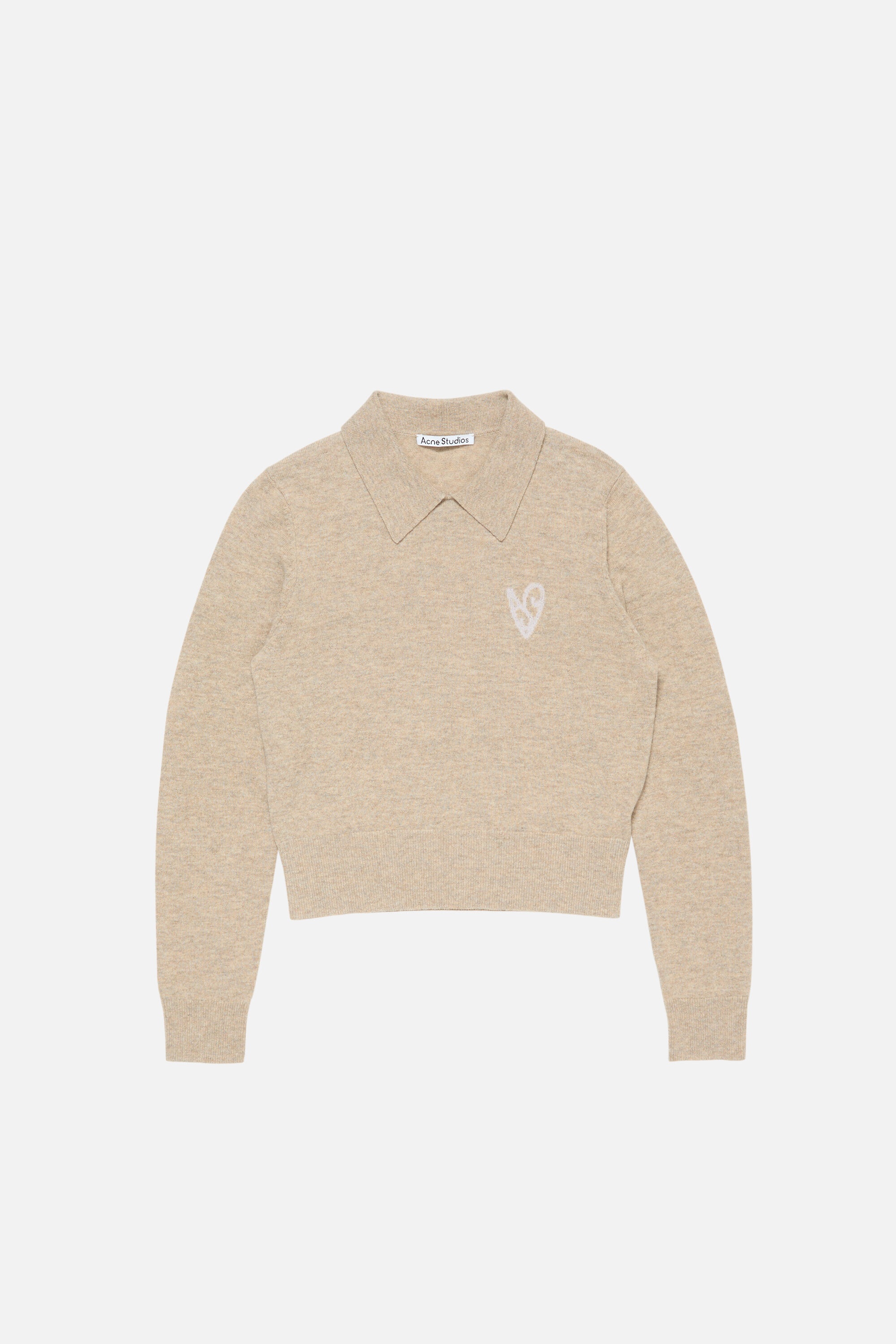 Yak wool polo sweater - Oat beige - 6