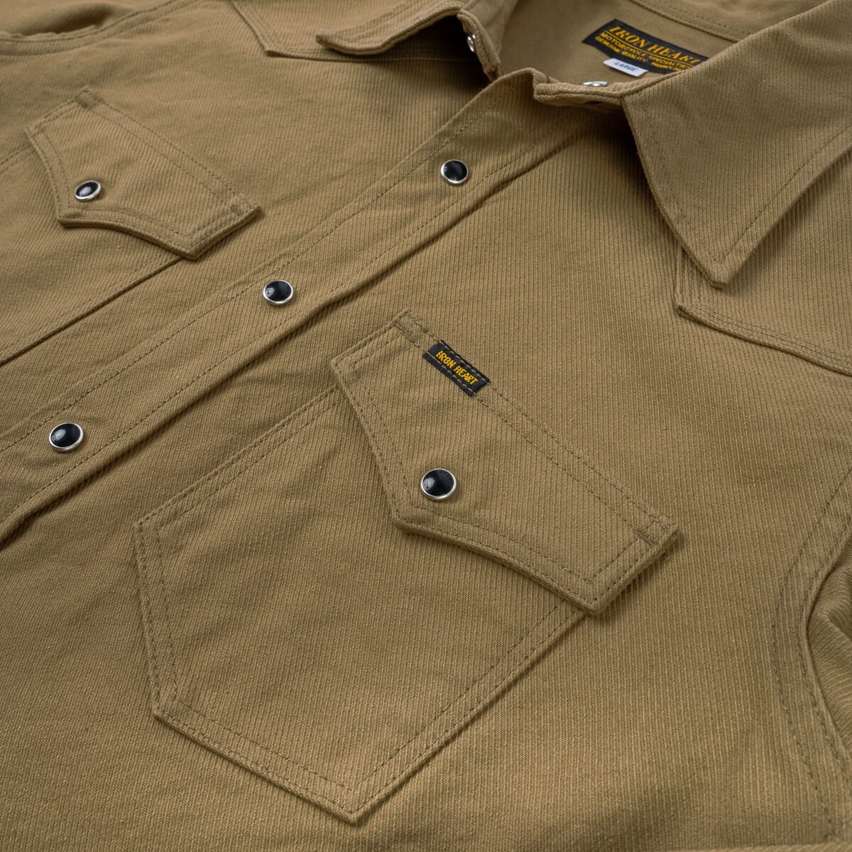 IHSH-235-BRN 13oz Military Serge Western Shirt - Brown - 9