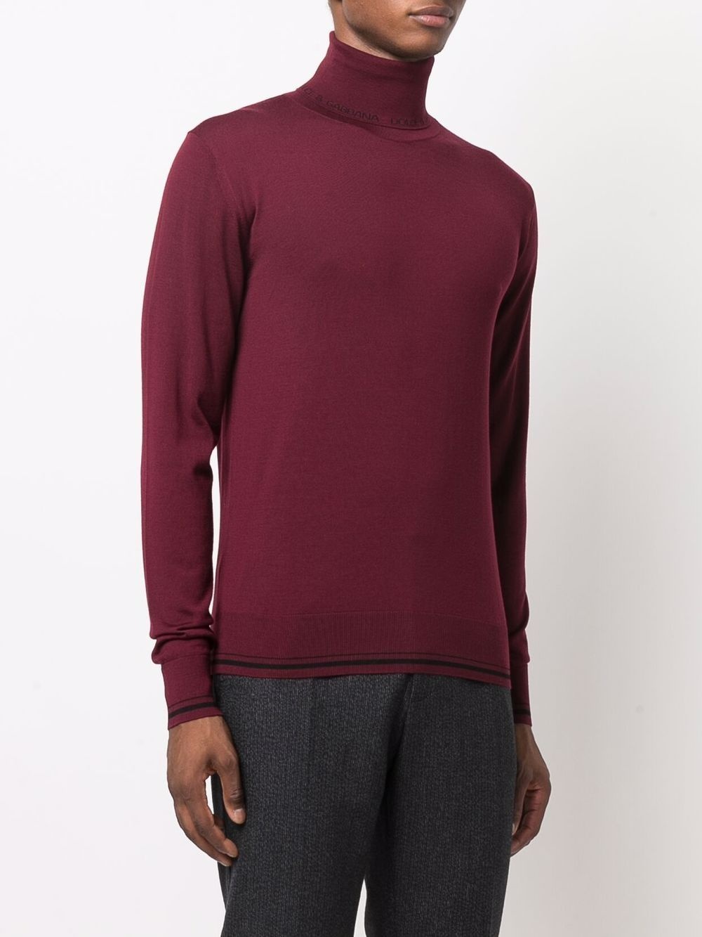 slim fit polo neck jumper - 3