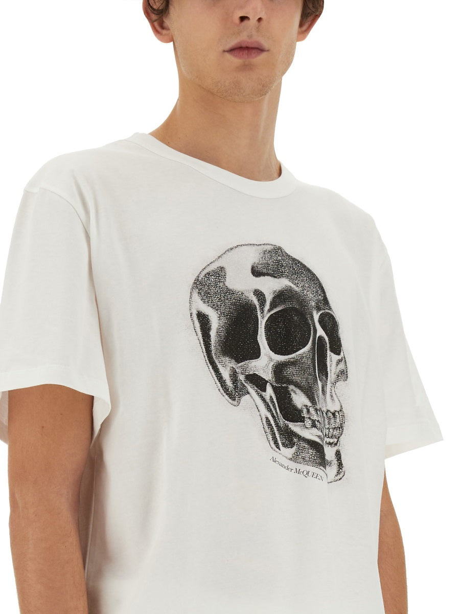 Alexander Mcqueen Men Skull Print T-Shirt - 4