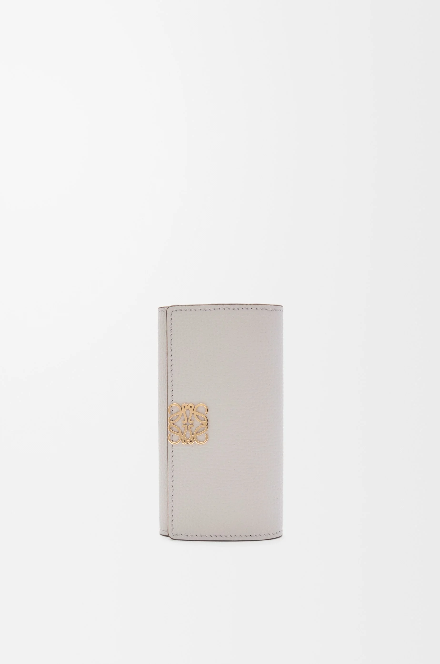 Anagram key case in pebble grained calfskin - 1