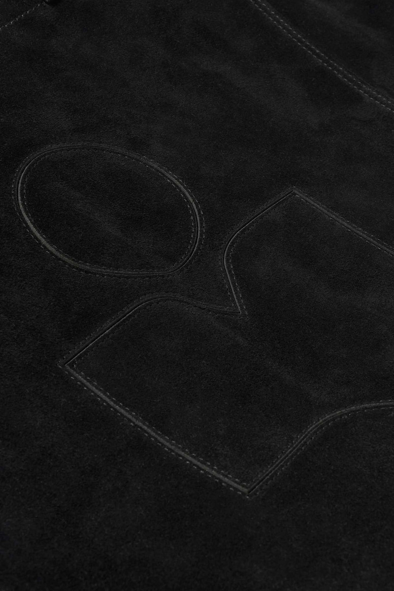 Yenky leather-trimmed suede tote 4