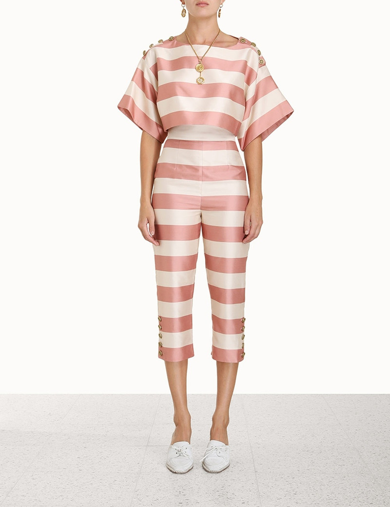 Zimmermann HIGH TIDE STRIPE PEDAL PUSHER outlook