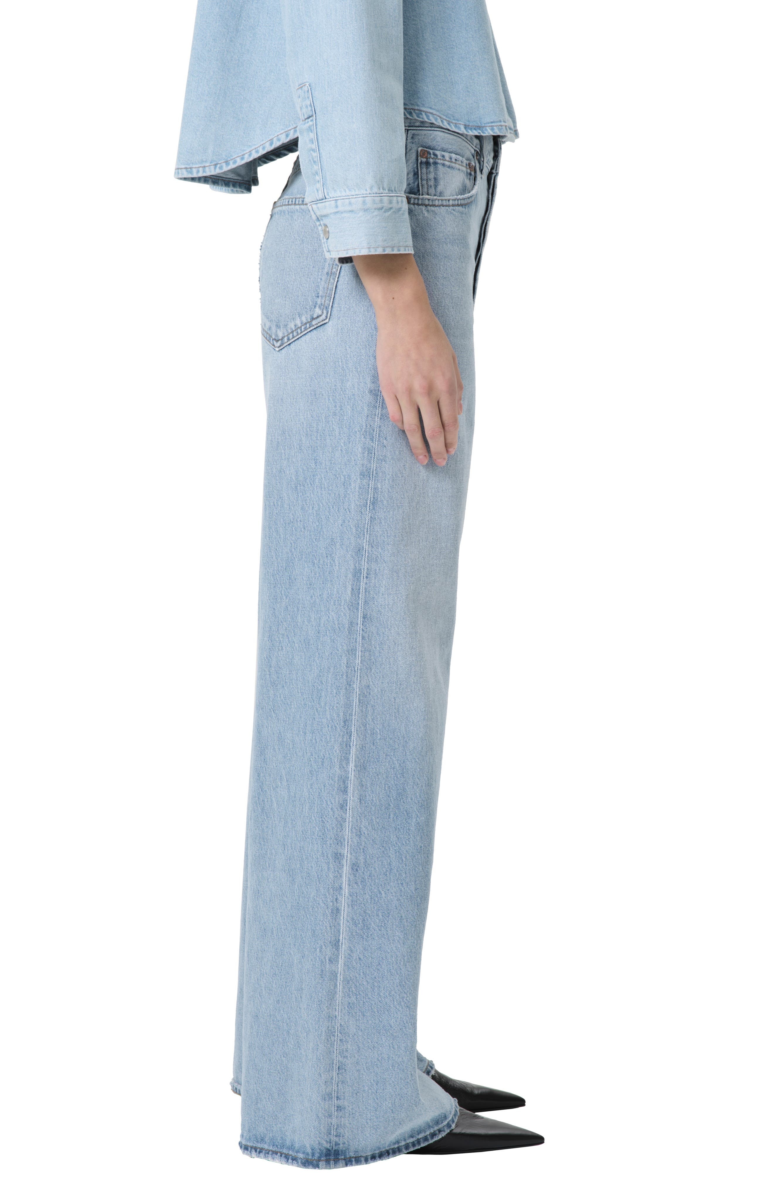AGOLDE Dame High Waist Wide Leg Jeans in Conflict at Nordstrom - 3