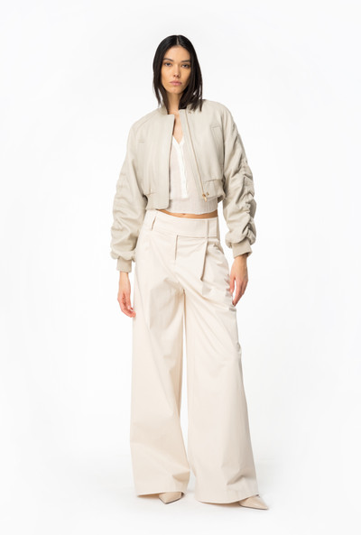 PINKO EXTRA-WIDE TROUSERS IN TECHNICAL SATIN outlook