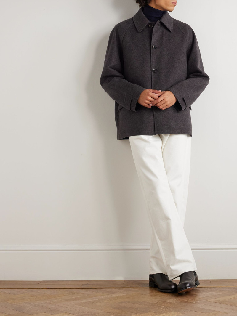 Loro Piana Narvik Oversized Cashmere Coat Gray outlook