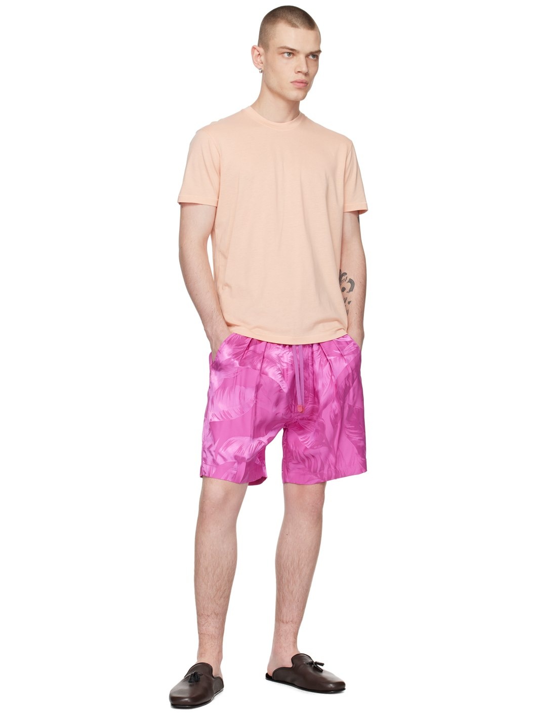 Pink Floral Shorts - 4