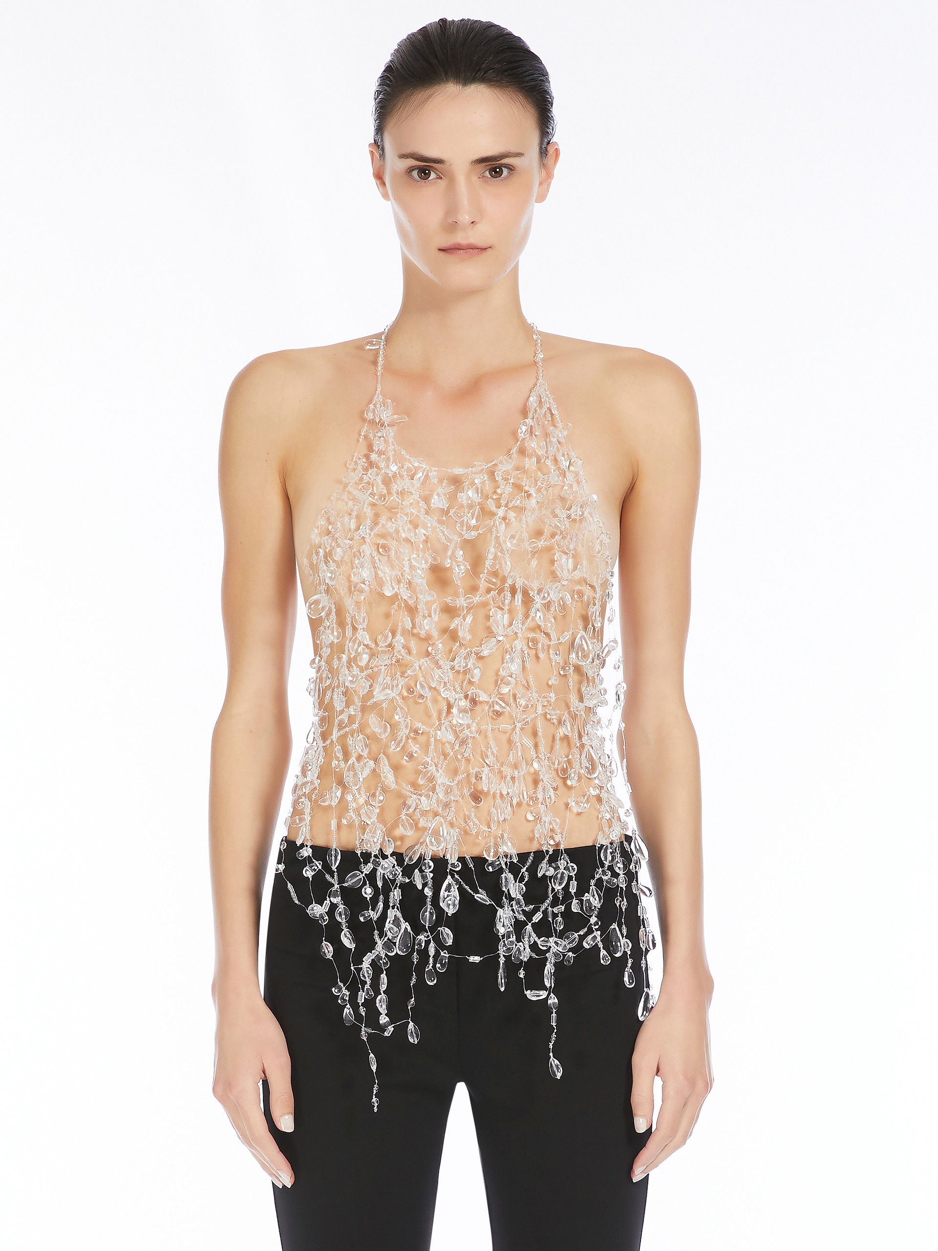 ALCE1234 Top embroidered with crystals - RUNWAY - 3