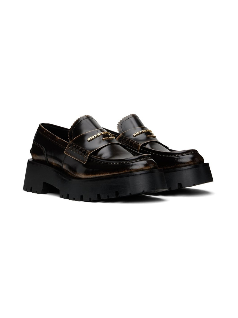 Brown Carter Mid-Heel Lug Loafers 4