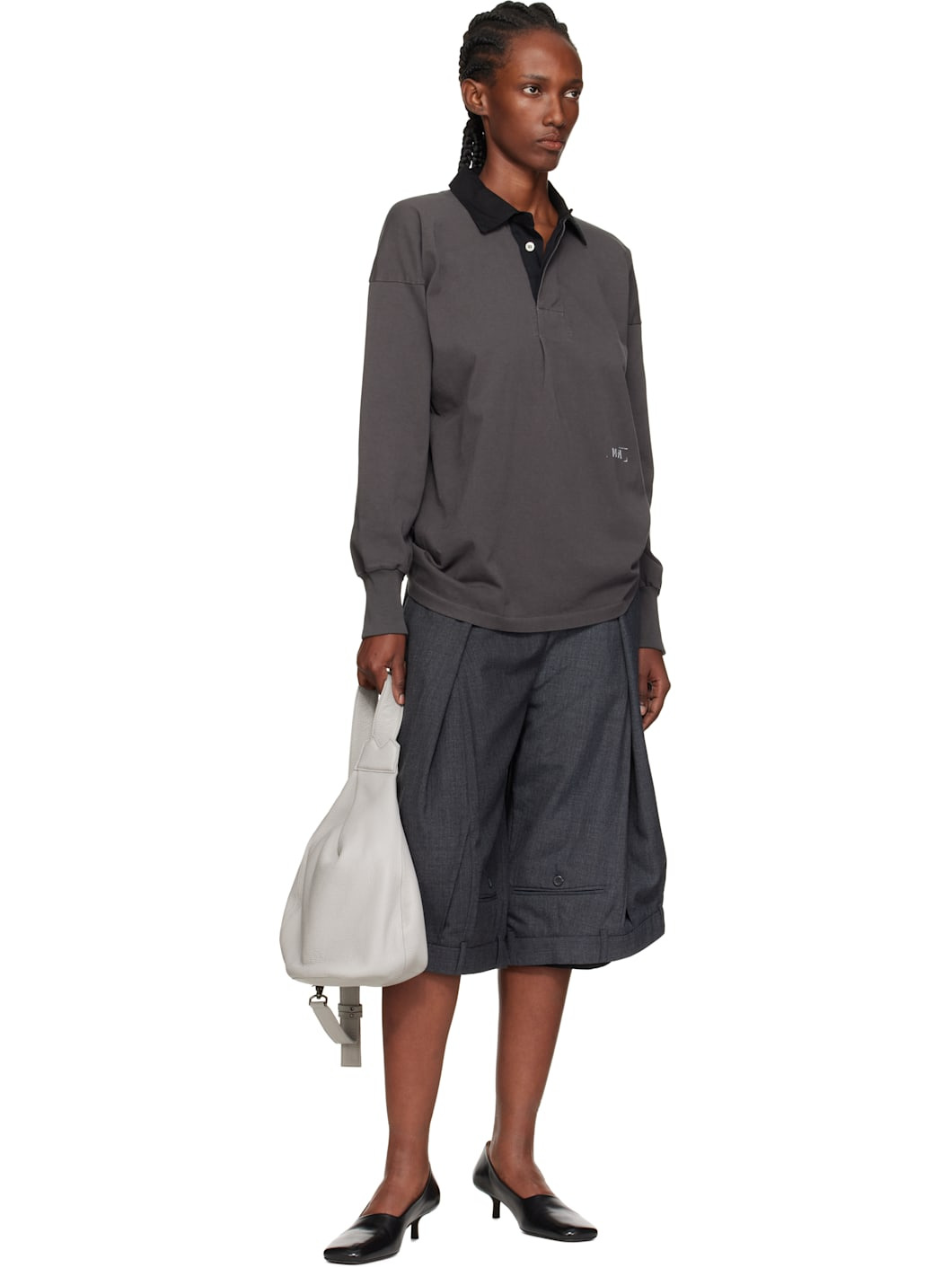 Gray Tuck Sling Small Bag - 4