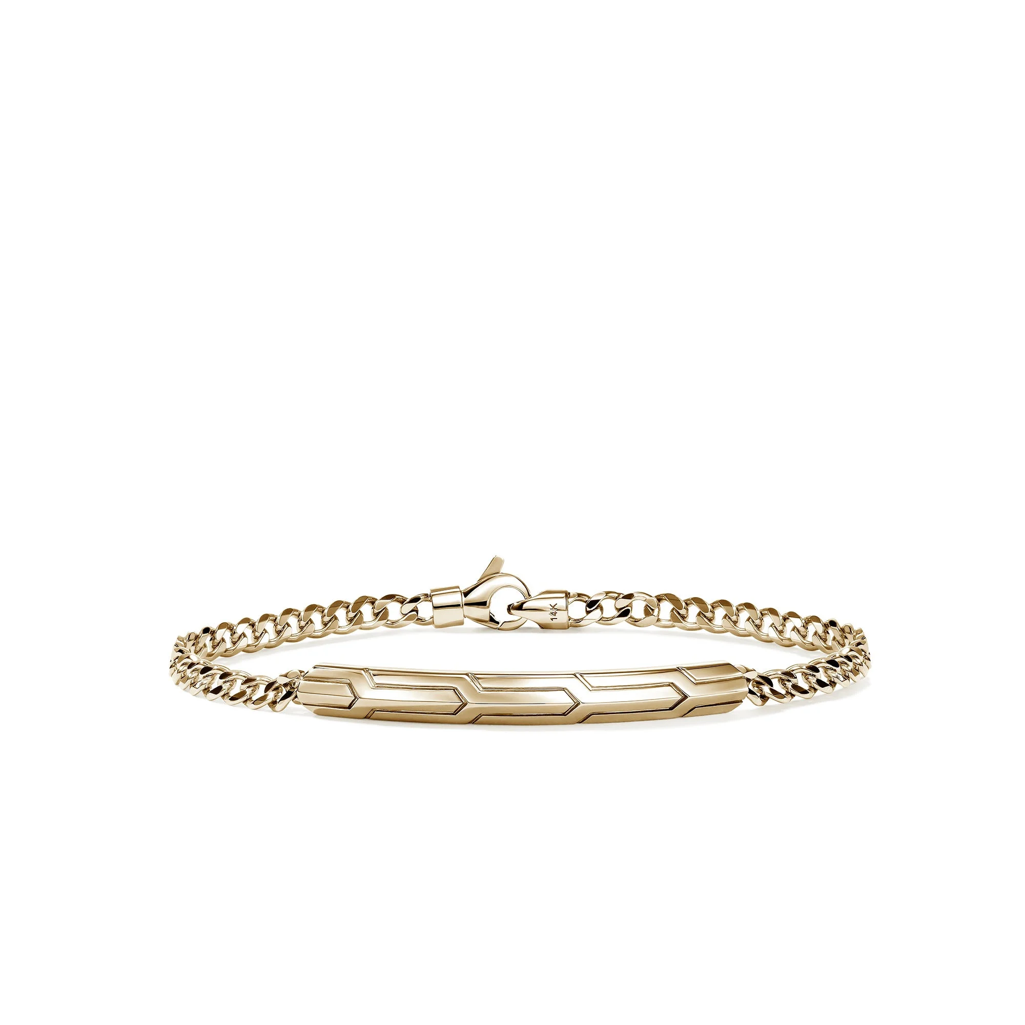 Icon 50 ID Curb Bracelet, Gold, 3.9MM - 1