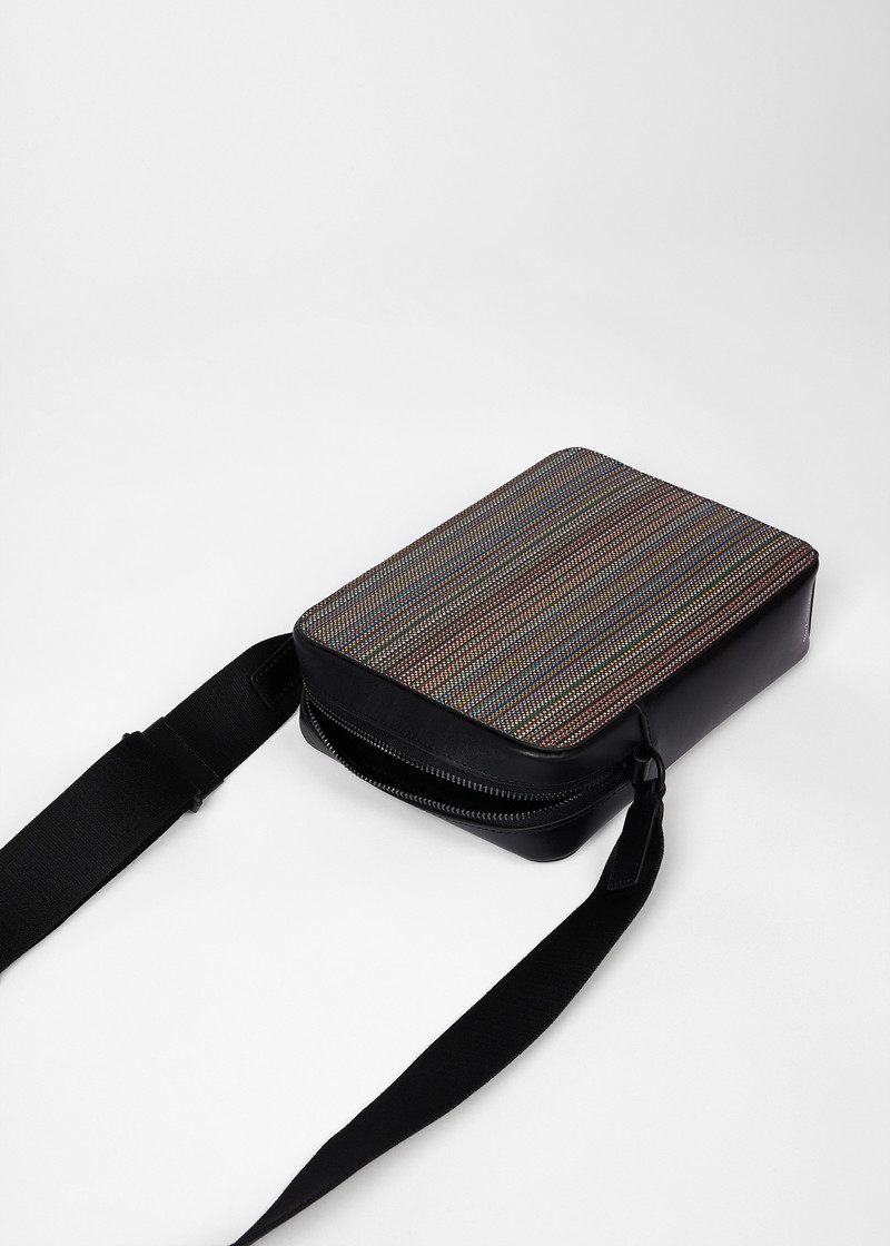 'Signature Stripe' Coated Canvas Flight Bag 4